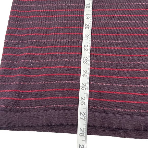 Calvin Klein Men's Sweater Red Stripes Long Sleeve Size XL Crew Neck Wool Blend - Picture 5 of 6